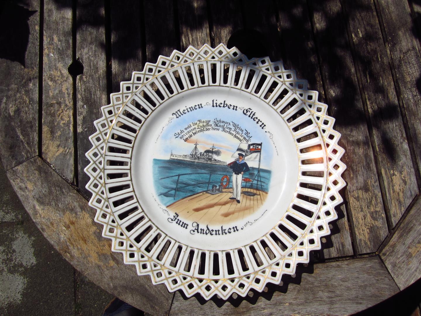 WW1 German Kriegsmarine Ceramic Plate